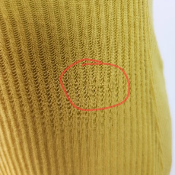 Express Yellow Ribbed Spaghetti Strap Midi Dress - Picture 4 of 4